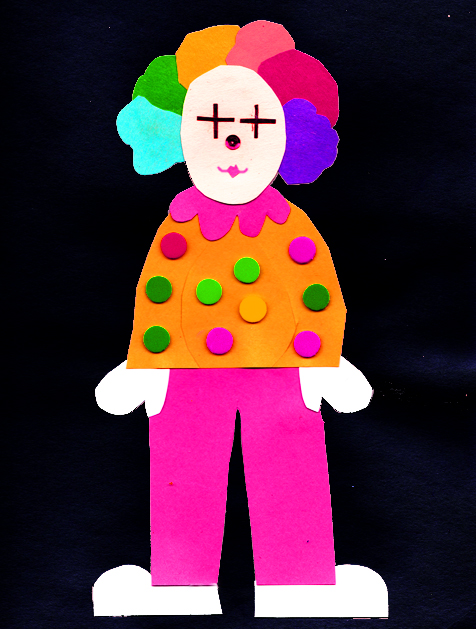 clown craft for kindergarten