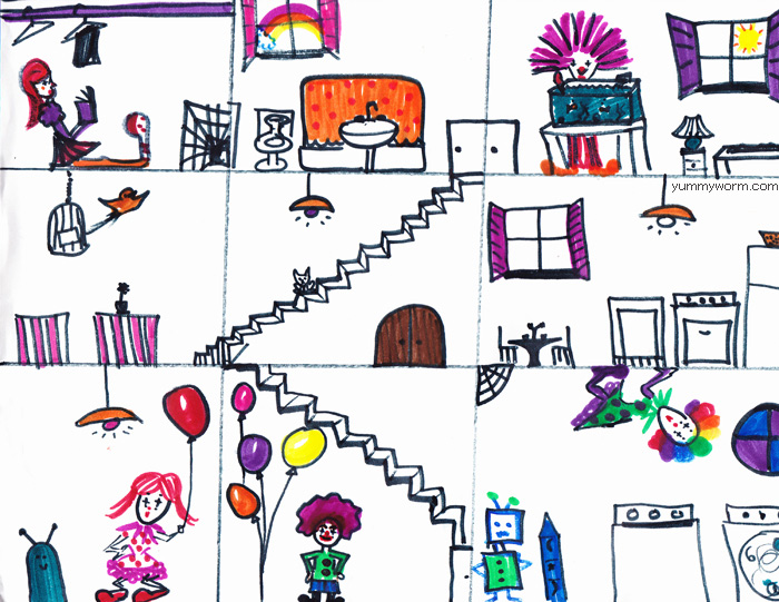 Draw A Funky And Fun Clown House