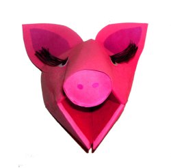 3D Pig Craft - A Construction Paper Creation