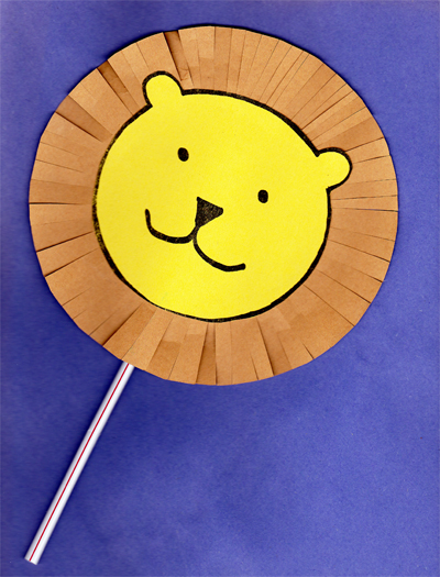 A Lion Puppet Craft - Inspired by the book Dandelion by Don Freeman