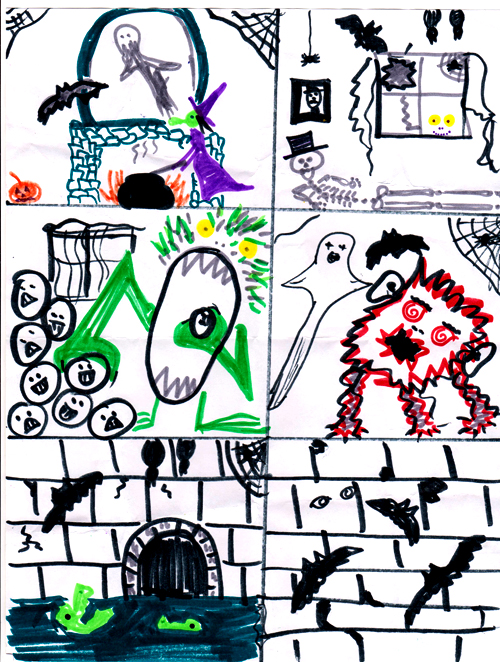 Make a Spooky Haunted House Drawing
