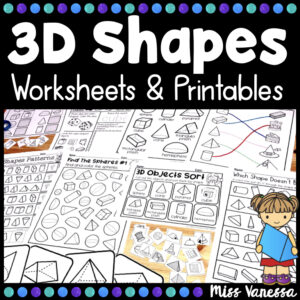 3D Shapes Printable Worksheets