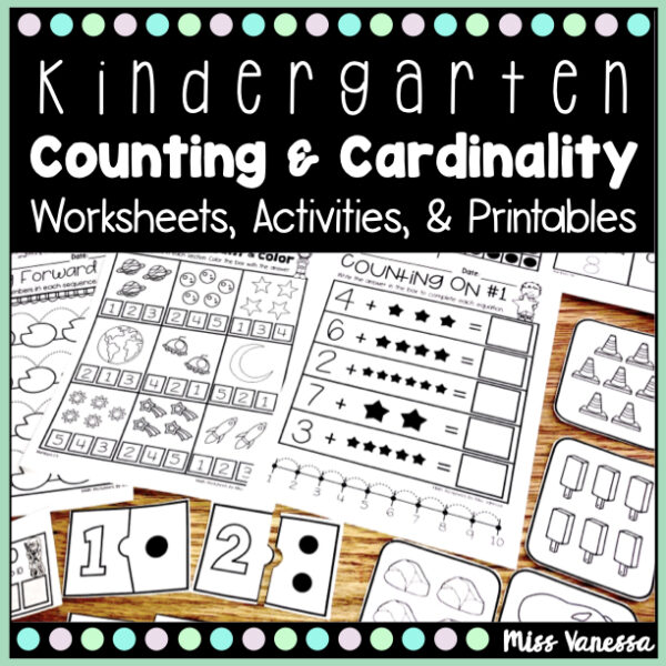 Kindergarten Counting Printable Worksheets