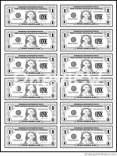 Printable Play Money – US Dollar Bills (Instant Download)