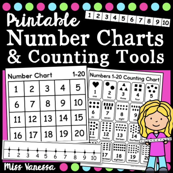 kindergarten number charts