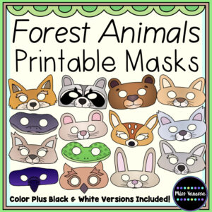 forest animals printable masks