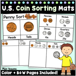 Printable US Coin Sorting Mats