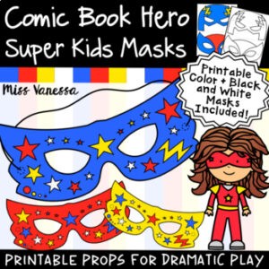 Printable Comic Book Hero Masks 1